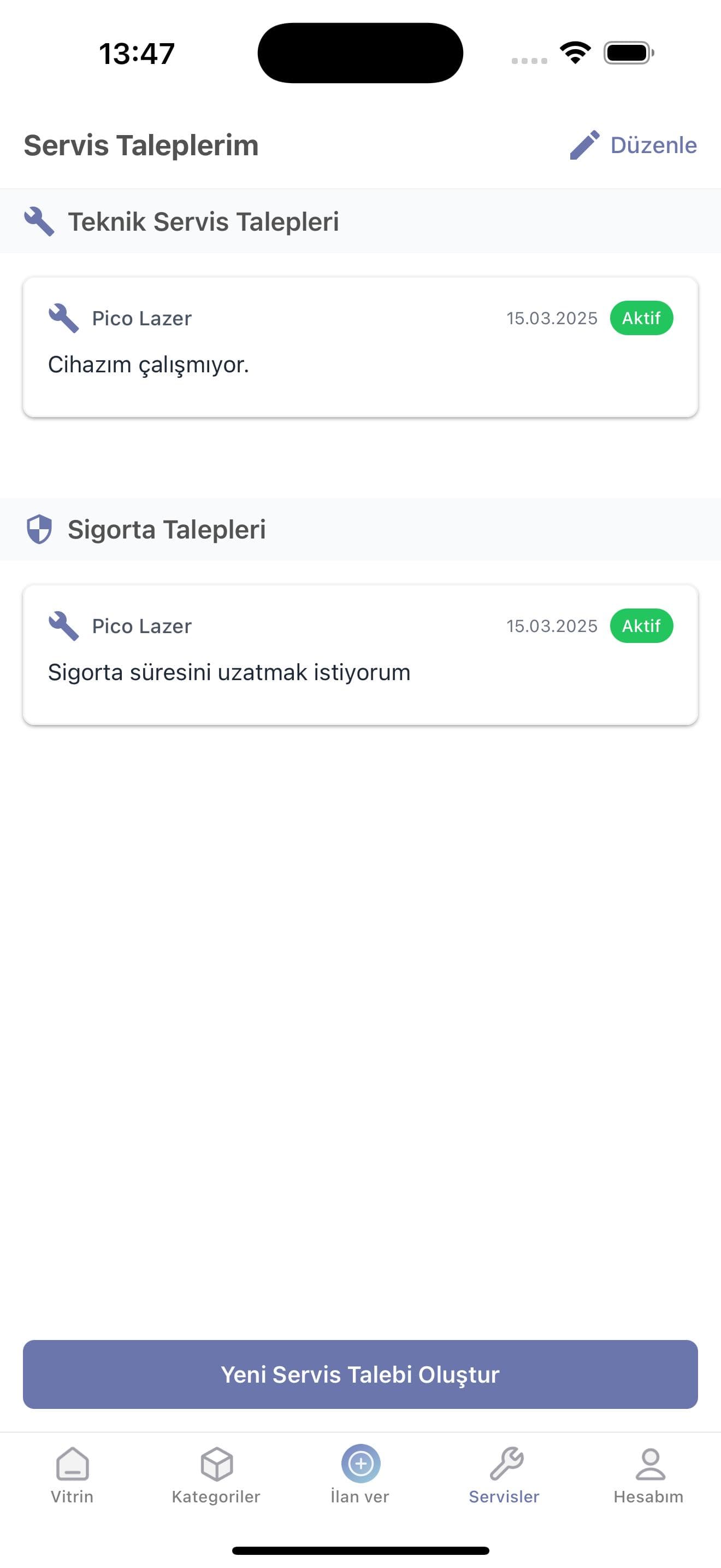 Service Requests